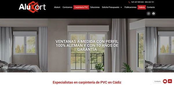 Especialistas en carpintería de PVC en Cádiz - alukort.es