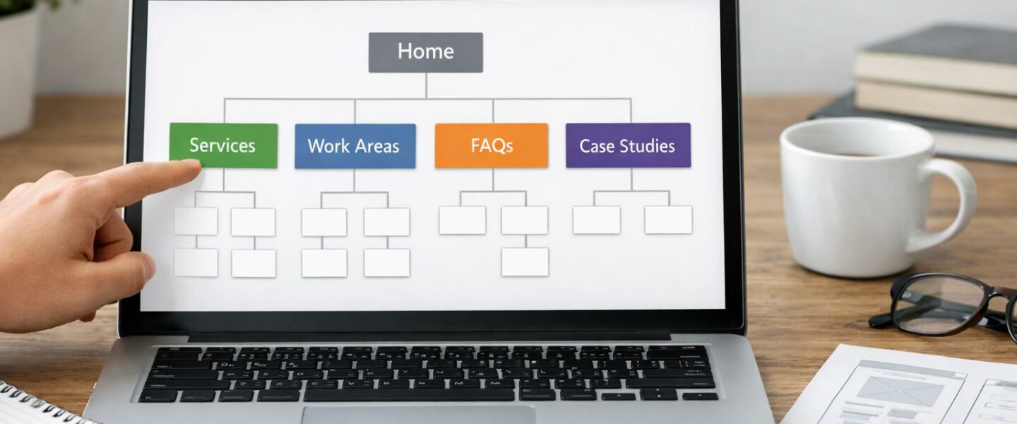 ¿Cómo se va a organizar la web?