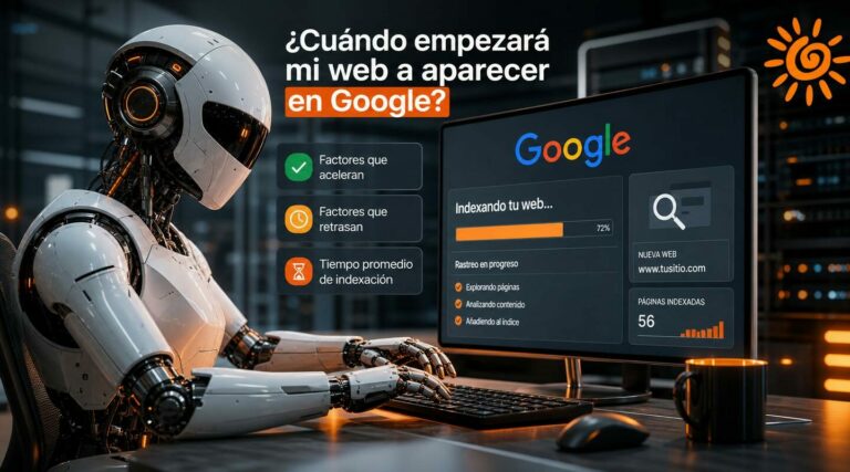 Cuándo empezará mi web a aparecer en Google
